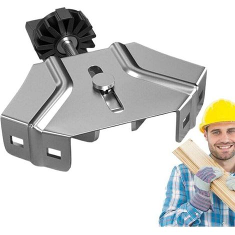 1 Pièces Pince D'angle 90 Degrés, Réglable et Facile à Utiliser, Serre-Joints D'angle, Large Gamme D'applications, Pince d'angle, pour Menuiserie, Ingénierie, Cadres Photo (Argenté) (1/4)