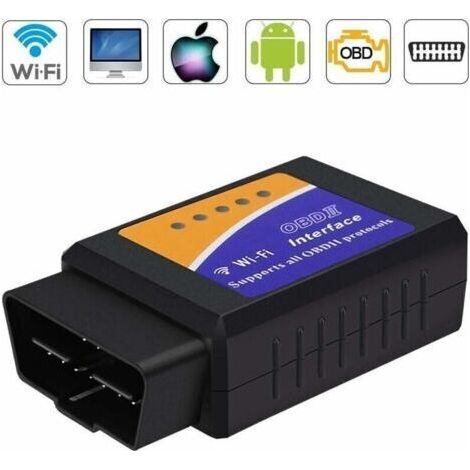 FENOPLASTICAAppareil de diagnostic OBD2 WiFi, appareil de diagnostic de voiture OBD2 ELM327, scanner de diagnostic OBD II pour tous les véhicules, connecteur de voiture de code d'erreur universel pour (1/4)