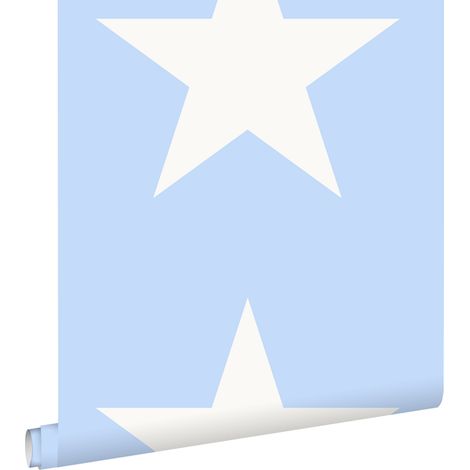 papier peint étoiles bleu clair - ESTAhome (1/5)