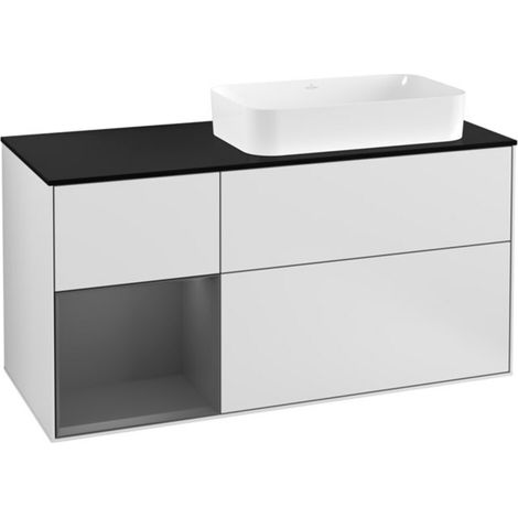 V&B Waschtischunterschrank Wandbeleuchtung Finion 120cm, Pl b m, Rg l A m, wh. m Lac (1/2)