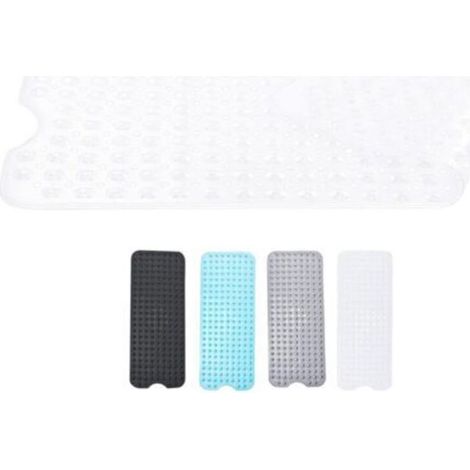 Tapis de bain antidérapant, transparent, 100 x 40 cm, avec ventouse anti-moisissure puissante, lavable en machine. (1/5)