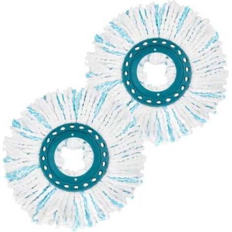 Lot de 2 Têtes de Rechange pour Balai Mop Combi/Twist, Plastique, Blanc, Taille Unique