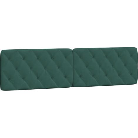 Coussin de tête de lit vert foncé 200 cm velours CFW41837 (1/5)