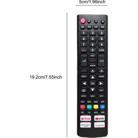 Universelle Ersatzfernbedienung für LED-/LCD-Fernseher verschiedener Marken mit Netzwerkplattform-Tasten