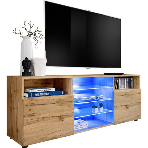 Extreme Furniture, Vitrines Murales T38, (LxHxP): 140 x 53 x 35, Carcasse en Wotan Mat, Façades en Wotan Mat, sans LED (1/3)