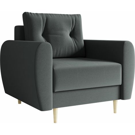 Fauteuil Memphis 144, Itaka 14, 95x104x82cm, Tissu, Pieds: Bois, 0