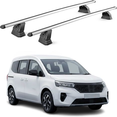 OMAC Barres de toit transversales en aluminium pour Nissan Townstar 2021-2026 – TÜV / DIN 75302:2019 – Antivol inclus – Charge max 75 kg – 2 barres – Gris (1/5)