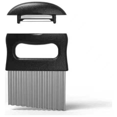 Accessoire de rangement pour cuisine Coupe-légumes en Acier Inoxydable-Trancheuse à Ondulées -Gadget de Cuisine pour Frites, Pommes de Terre, Légume, Fruits et GaufreAccessoire de rangement (1/5)