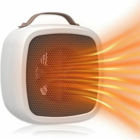 Chauffage Soufflant Portable, d'Hiver Mini Radiateur Soufflant Électrique Céramique Adapté à la Chambre de au Bureau, au Salon Chauffage Soufflant Silencieux Basse Consommation (blanche) (1/5)