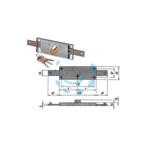 SERRATURA SERRANDA CENTRALE CILINDRO FISSO TONDO 41510 - (41510780)