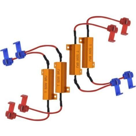 resistori di carico LED da 50W 8 ohm, resistori di carico per fari, fendinebbia, decoder LED, indicatori di direzione, filo del decoder, resistore (correzione iperlampeggio, cancellazione avviso) (1/5)