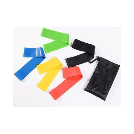 Bandes De Résistance - Lot De 5 Élastiques En Boucle Pour Renforcement Musculaire Et Étirements - Yoga Pilates Kinésithérapie - 5 Niveaux De Résistance - Colorées (1/5)