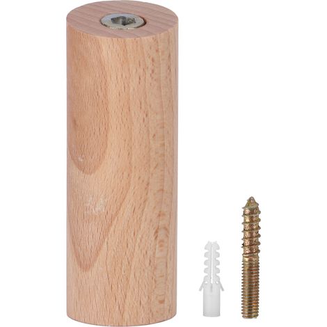 Crochets Muralux en Hêtre pour Porte - Accroches Vêtements sans Perçage, 8 cm - Élégant et Pratique pour Chambre