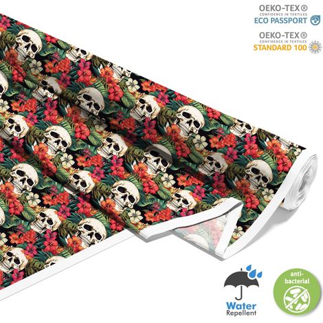 TESSUTI DECORATIVI PER ESTERNI OXFORD - Motivo Teschio I DX4055 (1/5)