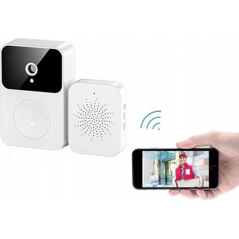 Sonnette Vidéo Sans Fil - Caméra 2K 3MP - Détection Mouvement PIR - Étanchéité IP65 - Fonction Interphone Bidirectionnel - Alimentation Batterie - 1 Pièce (1/3)