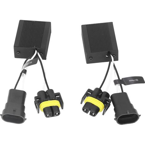 Set aus 2 störungsfreien LED-Decodern aus Aluminium zur Korrektur von Armaturenbrettfehlern, mit eingebautem Widerstand, kompatibel mit LED-Leuchten (1/5)