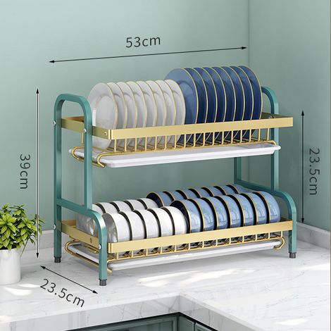 Égouttoir de cuisine, égouttoir à vaisselle, égouttoir multifonctionnel, boîte de rangement pour bols et baguettes, égouttoir à vaisselle (1/3)