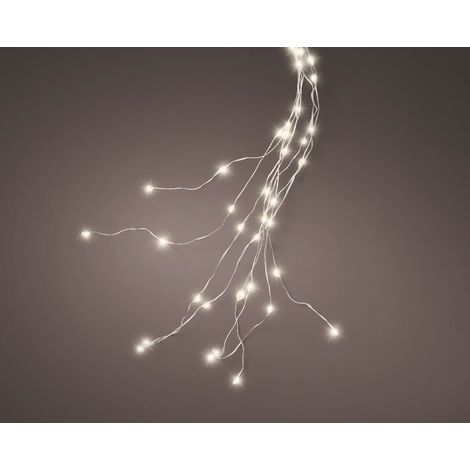 Micro LED a grappolo per albero di Natale, 180 cm, effetto scintillante, luce bianco caldo. (1/3)