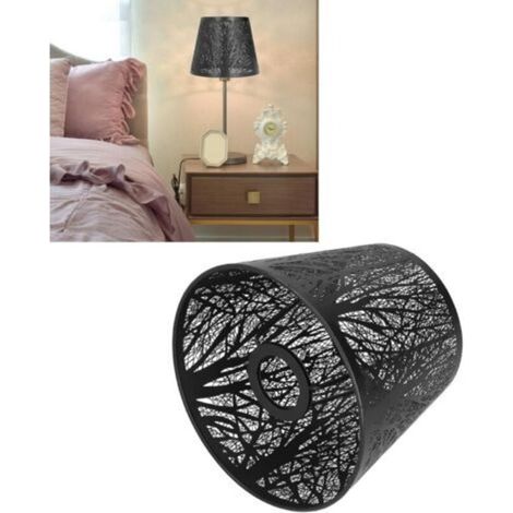 Abat-Jour D'Ombre D'Arbre,Abat-Jour En Fer Vintage Sculpté ForêT,Diamètre inférieur 14 cm, diamètre supérieur 10 cm, hauteur 15 cm Pour Lampe De Table DéCoration De Chevet De Chambre à Coucher (1/4)