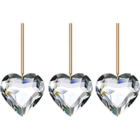Suncatcher Cœur En Cristal - 3 Pièces - Pour Lustre Fenêtre Jardin Mariage Décoration Événement (1/5)