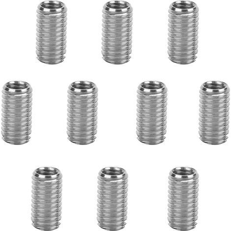 M8 en Acier Inoxydable (10 PCS) - Écrous à Visser M6 x 1,0 mm Femelle, M8 x 1,25 mm Mâle, 15mm Long, Kit de Réparation de Filetage pour Maintenance Matérielle (1/5)