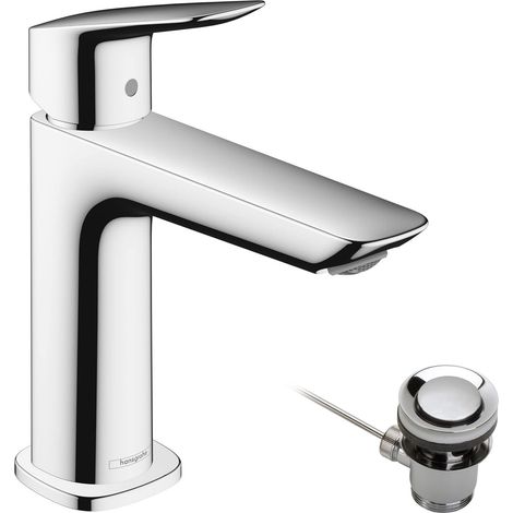 Hansgrohe Logis - Miscelatore da lavabo Fine 110, con sistema di scarico, EcoSmart, cromo 71251000 (1/5)