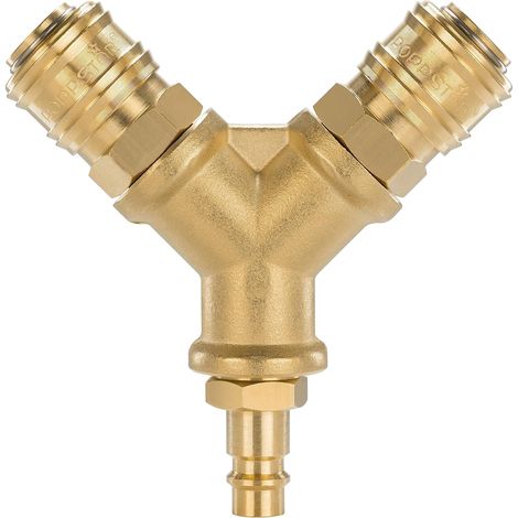 Distributeur d'air comprimé double avec raccords rapides 3/8" (raccord d'air comprimé standard DN 7,2) (1/5)
