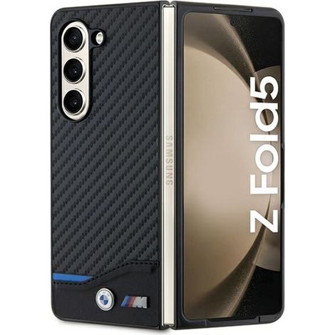 Funda BMW de cuero carbono para Samsung Galaxy Z Fold 5 (negra) (1/5)
