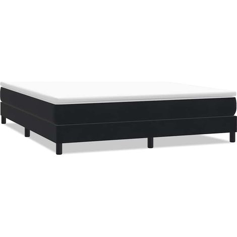 Maison Exclusive - Sommier à lattes de lit sans matelas noir 180x220 cm velours (1/5)