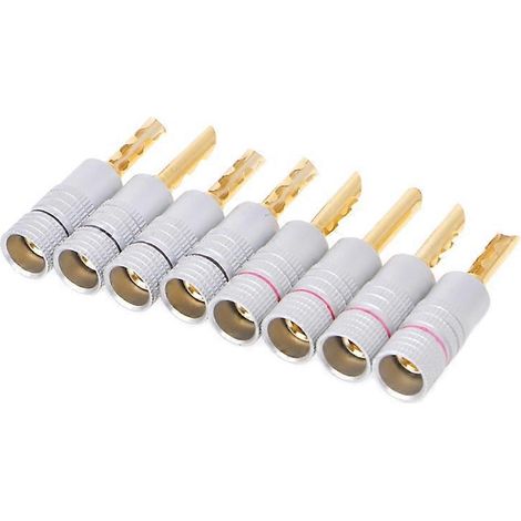 Câble adaptateur de haut-parleur avec fiche banane BFA 4 mm en cuivre plaqué or (1/5)