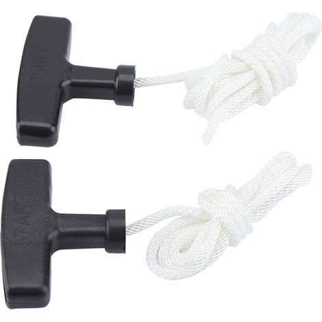 Ej.Life 2pcs Anziehschnur Rasenmäher, Recoil Start Seil, Lawnmower Recoil Pull Starter Handle 1.5m Cord Rope Mower Accessories (1/5)