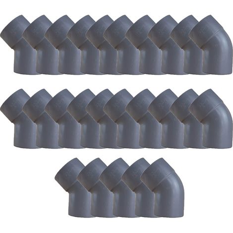 25 coudes PVC 45° Mâle/Femelle Ø100 - First Plast (1/5)