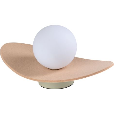 OSRAM Lampe de table  DECOR Pearl G9 Beige, lampe de table en feutre, verre et métal adaptée comme lampe de chevet