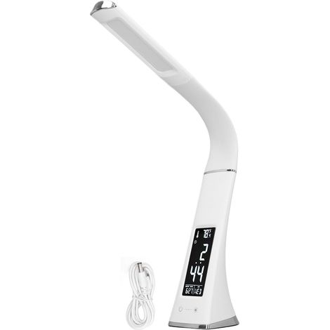 Lampe de bureau LED à col de cygne, affichage numérique, toucher tactile, sans fil, pour lecture à domicile (1/5)