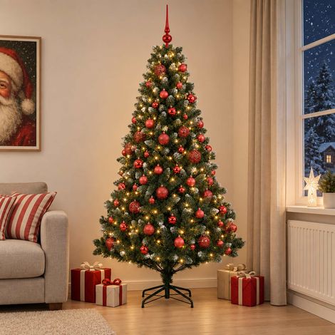 vidaXL Árbol de Navidad Artificial con Adorno 240 cm 300 LED (1/5)