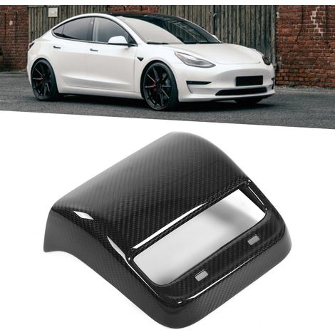 Modification automobile : sorties d'échappement arrière en fibre de carbone sèche, compatibles avec la Tesla Model 3 (2018-2021), finition fibre de carbone brillante. (1/5)
