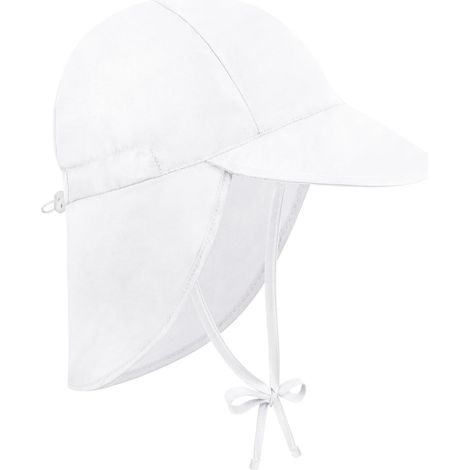Chapeau Soleil Enfant, UV SPF50+ D'été Casquette Cou Protection Réglable Douce Chapeaux Soleil Bebe Respirant Anti UV Bob pour 1-5 Ans Filles Garçons (1/5)