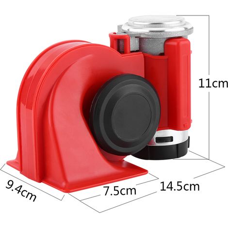 12V Trompette Double Ton Super Puissant Avertisseur Sonore Électrique Escargot Pompe Sirène Auto Moto (1/5)