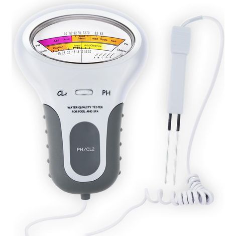 Testeur d'eau numérique pour piscine et spa (pH et chlore) avec sonde – Appareil portable de contrôle de la qualité de l'eau pour l'entretien courant – Outil de test facile à utiliser (1/5)