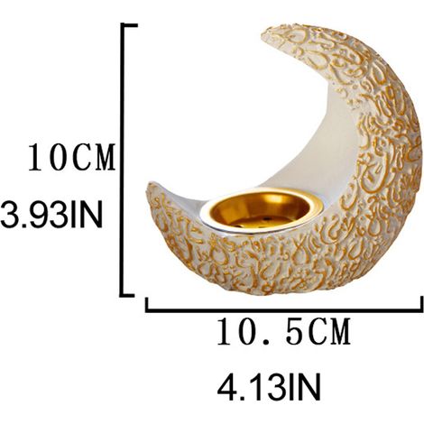Porte-encens en forme de lune pour poêle à encens, en résine, pour aromathérapie, décoration de bureau ou pour la maison. (1/5)