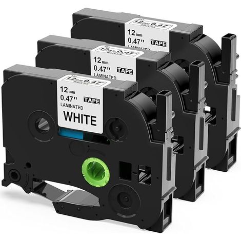 3x Upwinning AZe-231 TZe-231 12 mm Compatible con Brother P-touch PT-H110 H200 H100LB H107B H105 E110VP 1000 D210 Cinta blanca de 12 mm 0,47, recarga TZe 12 mm Cinta compatible para etiquetadora Broth (1/5)