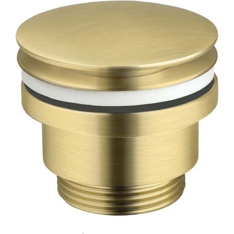 Waschbecken-Klick-Klack-Ventil UNO, Messing, gebürstetes Gold
