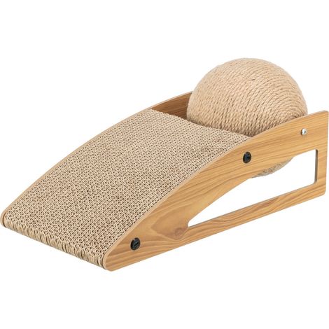 Griffoir rampe avec balle 15 cm, 40 x 20 x H 17 cm pour chat - Trixie