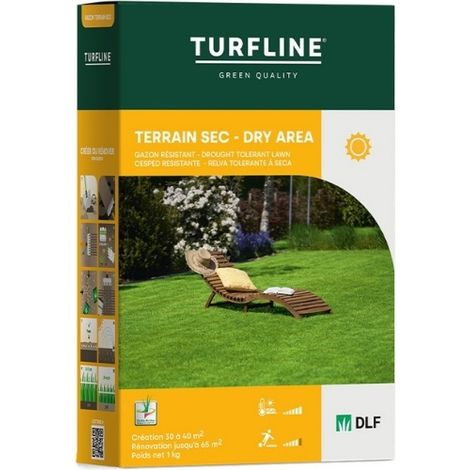 Gazon terrain sec TURFLINE Le sac de 7.5 kg - pour 180m² (1/2)