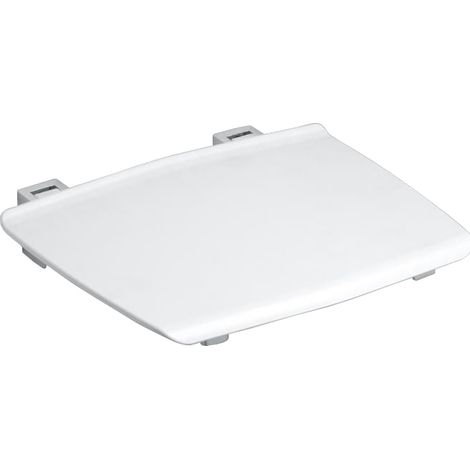 Siège de douche rabattable Sedile 2 en aluminium brillant avec siège ABS - L325 x l325 x h60 mm - blanc brillant - Koh-I-Noor (1/4)