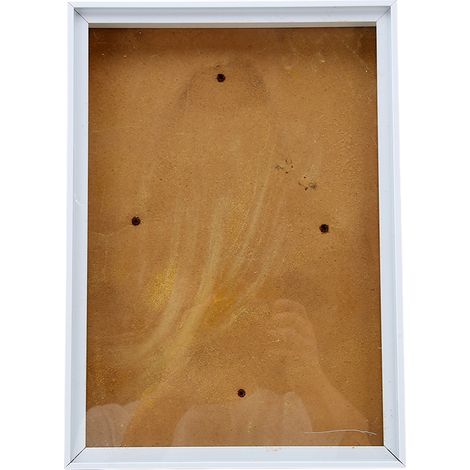 Cadre photo avec support facile à démonter, cadre décoratif en plastique blanc pour fleurs séchées et coquillages. (1/5)