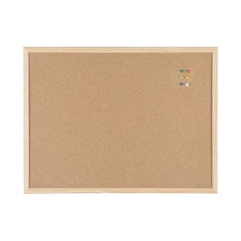 BI-OFFICE Pinnwand Bi-office Basic Maße der Oberfläche: 60 x 45 cm (B x H) Schrauben Dübel KorkMaterial des Rahmens: Kiefernholz braun