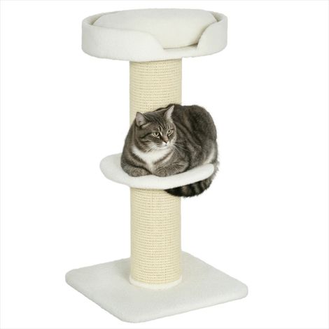 Arbre à chat 2 plateformes avec griffoir en sisal 45 x 45 x 91 cm (1/5)