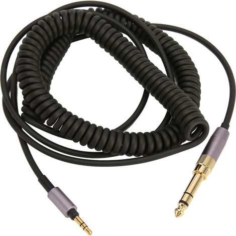 Câble audio rétractable 3.5mm à ressort, noyau OFC, 5m pour enceinte voiture, tablette et PC (1/5)