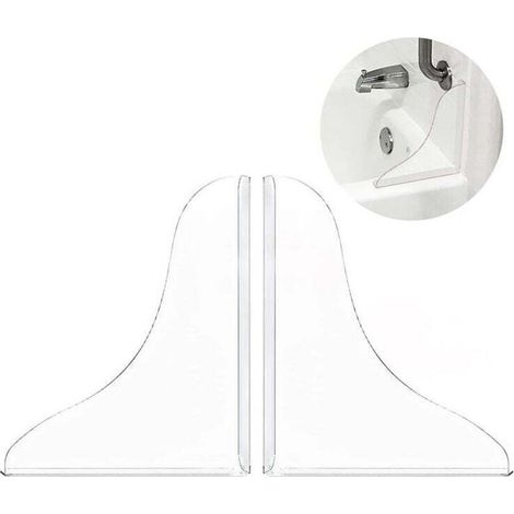 Set di 2 paraspruzzi autoadesivi per vasca da bagno -Crezuo